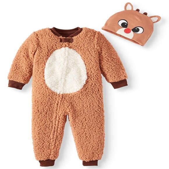 Rudolph Red Nosed Reindeer Union Suit Pajamas -Infant & Toddler - 12M-5T - NWT - Picture 5 of 5